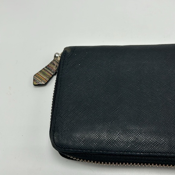 Paul Smith Long Wallet Round Zip Black Women's Vintage Y2k Leather - Picture 2 of 8